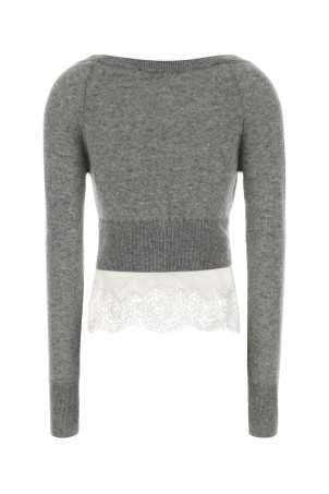 Grey cashmere cardigan ERMANNO SCERVINO (D492N300APPYU)