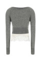 Grey cashmere cardigan ERMANNO SCERVINO (D492N300APPYU)