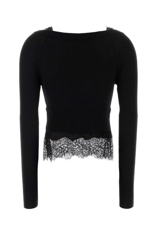 Black cashmere cardigan ERMANNO SCERVINO (D492N301APPYU)