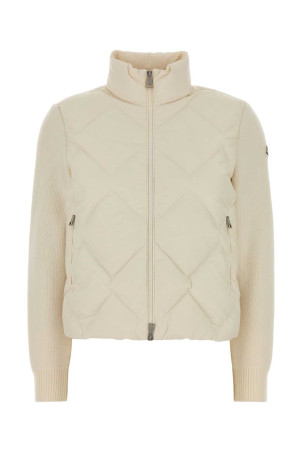 Ivory knit and polyester cardigan MONCLER (L20939B00041M4281)