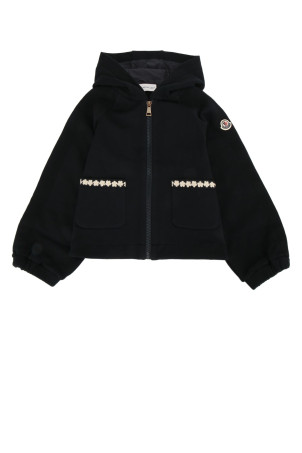 Кардиган на молнии, чёрный, MONCLER JR (L29548G00033899PS)