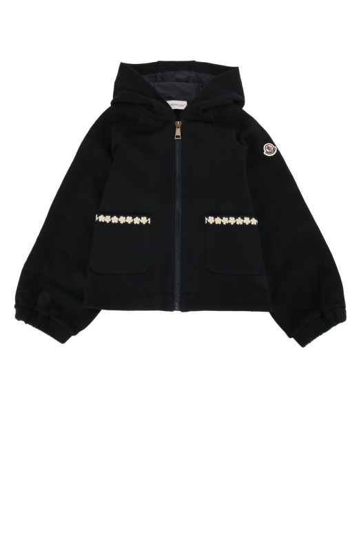 Кардиган на молнии, чёрный, MONCLER JR (L29548G00033899PS)