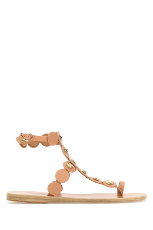 Peach leather thong sandals Brown ANCIENT GREEK (MADISON)