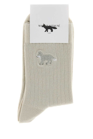 Sand stretch cotton blend socks MAISON KITSUNE (MRUAS04KT1124)