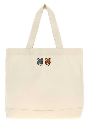 Ivory canvas shopping bag MAISON KITSUNE (MRUBT23WW0096)