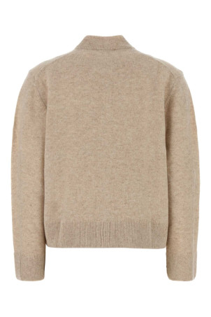 Melange beige wool cardigan MAISON KITSUNE (MRWKC01KT1006)