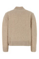 Melange beige wool cardigan MAISON KITSUNE (MRWKC01KT1006)