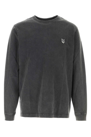 Charcoal cotton t-shirt MAISON KITSUNE (PM00119KJBIT7)