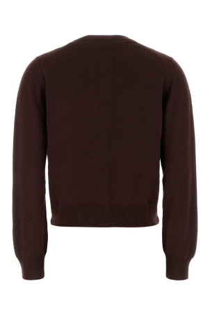Chocolate wool cardigan MAISON KITSUNE (PW00502KT1181)