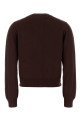 Chocolate wool cardigan MAISON KITSUNE (PW00502KT1181)