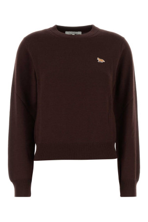 Chocolate wool sweater MAISON KITSUNE (PW00801KT1181)