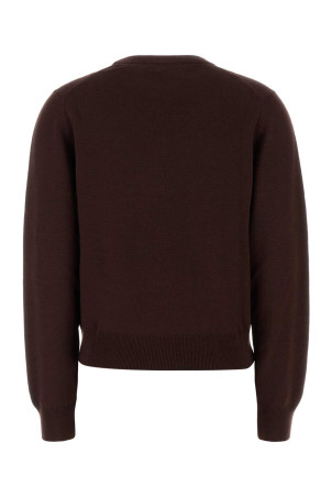 Chocolate wool sweater MAISON KITSUNE (PW00801KT1181)
