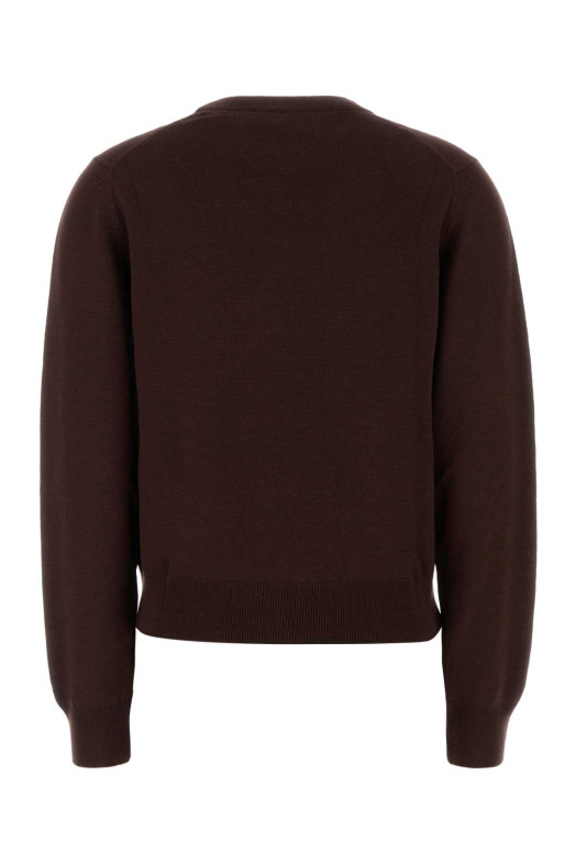 Chocolate wool sweater MAISON KITSUNE (PW00801KT1181)