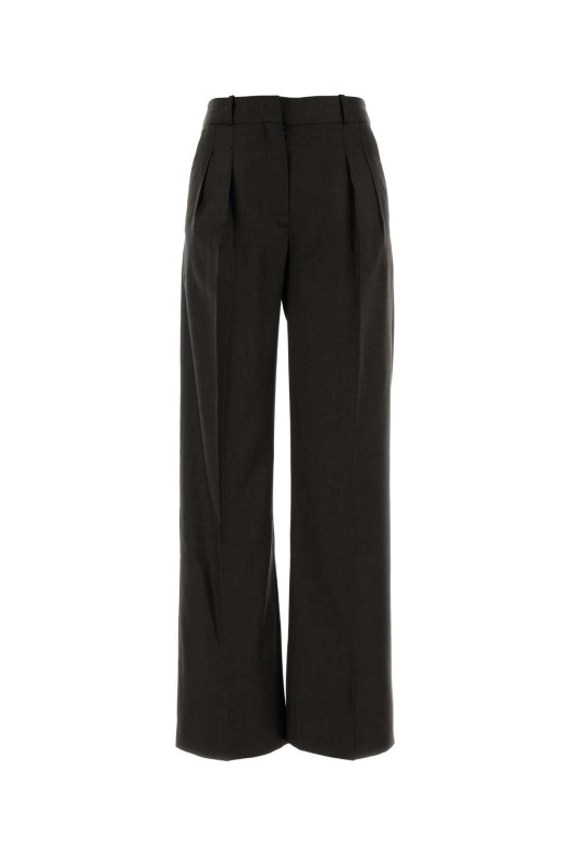 Charcoal wool Sbiru palazzo pant LOULOU DE SAISON (SBIRULDS)