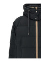 Down jacket with knit and jewel details Black