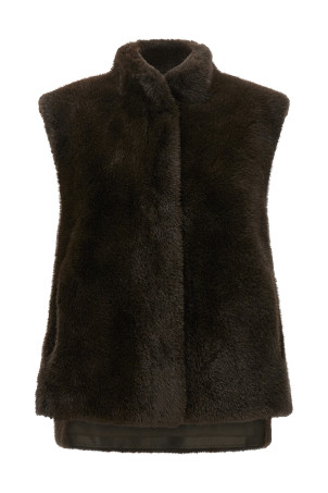 Faux fur vest Brown