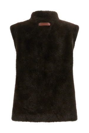 Faux fur vest Brown