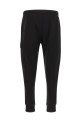 'Diagonal Raised Fleece' pants with Lens detail Black