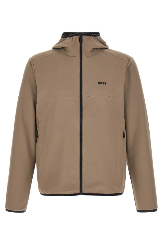 'Litewear' hooded jacket Beige