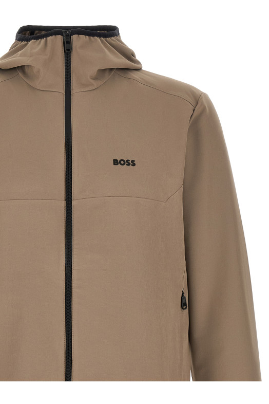 'Litewear' hooded jacket Beige