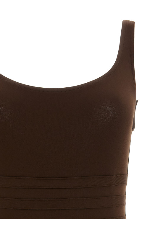 'Asia' one-piece swimsuit Brown