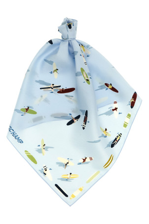 'En Attendant la Vague' scarf BLUE