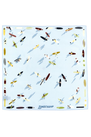'En Attendant la Vague' scarf BLUE