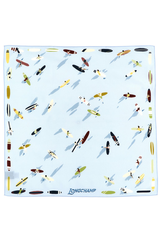 'En Attendant la Vague' scarf BLUE
