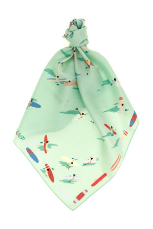 'En Attendant la Vague' print scarf Multicolor