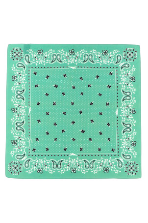 'French Bandana' print scarf  Green