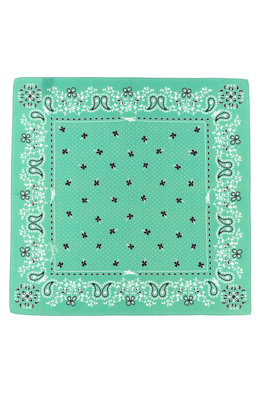 'French Bandana' print scarf  Green