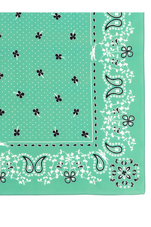 'French Bandana' print scarf  Green