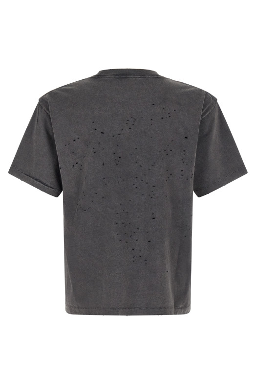 T-shirt with openwork details Gray