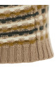 Shetland acquard knit vest Beige