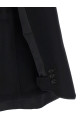 Wool coat with fur insert Black