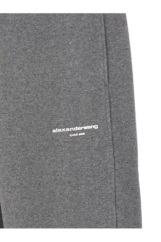Logo fleece pants Gray