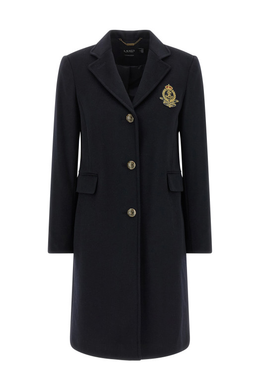 Coat with embroidery Blue