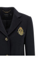 Coat with embroidery Blue