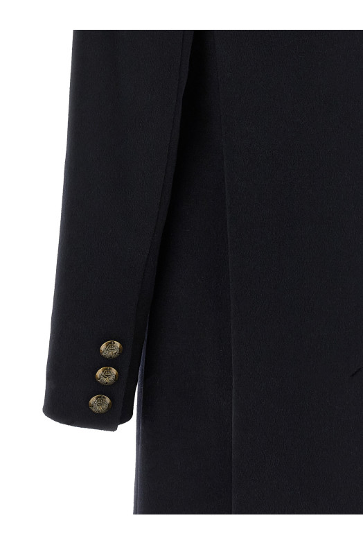 Coat with embroidery Blue