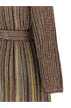 V-neck and belt dress Multicolor