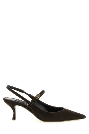 Suede slingbacks Brown