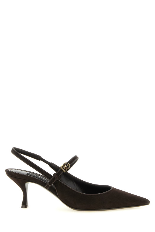 Suede slingbacks Brown