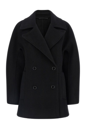 'Rounded Peacoat' coat Black