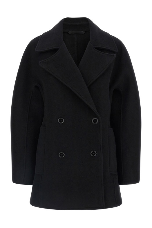 'Rounded Peacoat' coat Black