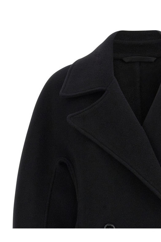 'Rounded Peacoat' coat Black
