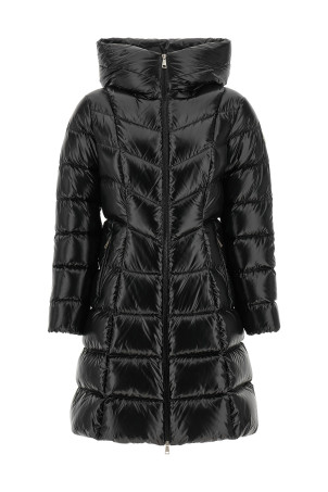 'Marusse' down jacket with Chevron quilting Black