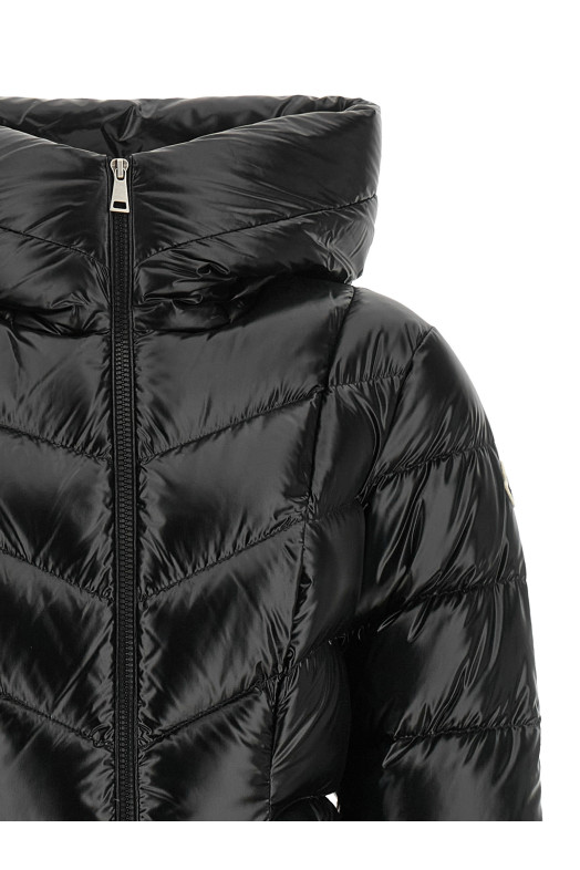 'Marusse' down jacket with Chevron quilting Black