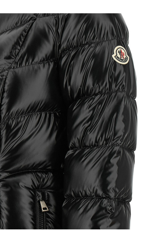 'Marusse' down jacket with Chevron quilting Black