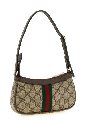 'Mini Ophidia' shoulder bag Beige
