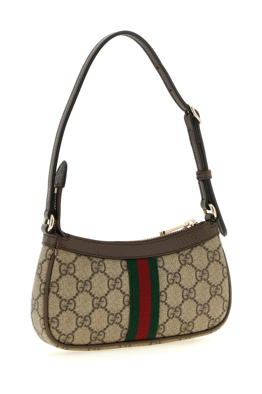 'Mini Ophidia' shoulder bag Beige